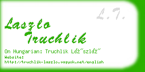 laszlo truchlik business card